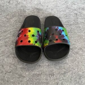 Crocs Classic Comfort Slides Tie Dye Kids Size 2